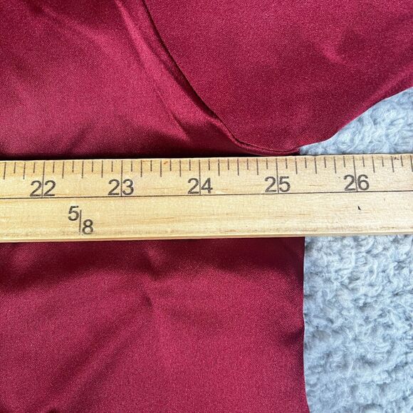 Pleione Tunic Blouse Womans 1X Burguny Chiffon Collar Pullover Stretch - Picture 11 of 12